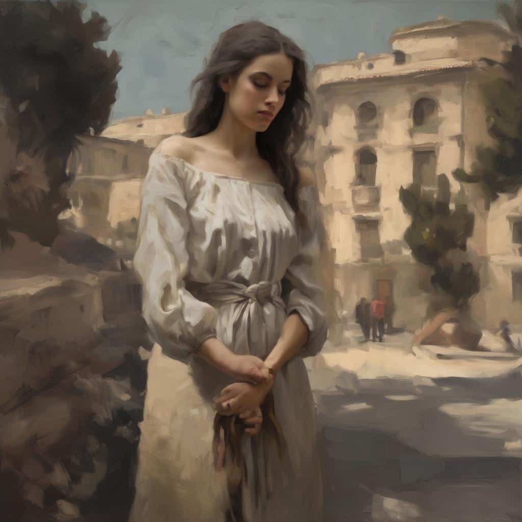 Γυναίκα σε αγρινό τοπίο, σύγχρονη καλλιτεχνική σκηνή, δημιουργία και τέχνη, νεοελληνική τοπιογραφία, σύγχρονη τέχνη, αστικό και ιστορικό περιβάλλον, καλλιτεχνική έκφραση.